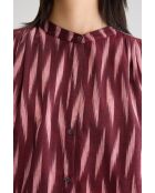 Blusa estampada burdeos