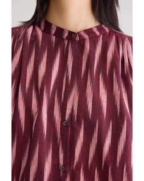 Blusa estampada burdeos