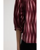 Blusa estampada burdeos