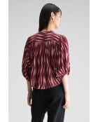 Blusa estampada burdeos