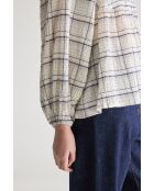 Blusa de cuadros beige Joao