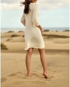 Marion ecrufarbenes kurzes A-Linienkleid