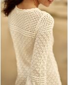 Marion ecrufarbenes kurzes A-Linienkleid