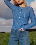 Gilet traforato Milada stile giorno scala blu