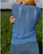 Gilet traforato Milada stile giorno scala blu