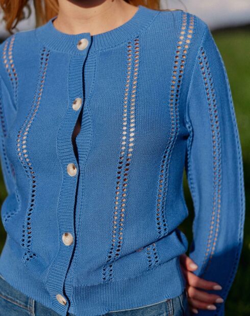 Gilet traforato Milada stile giorno scala blu