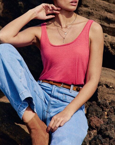 Canotta morbida rosa Diane