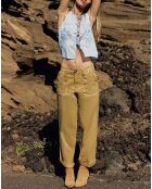 Marisol kamelfarbene Hose im Karottenschnitt