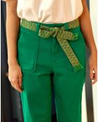 Marisol grüne Hose im Karottenschnitt