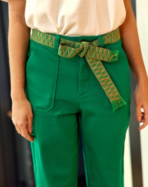 Marisol grüne Hose im Karottenschnitt