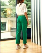 Marisol grüne Hose im Karottenschnitt