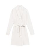 Roma korte wikkeljurk, ivoorkleurige kostuumstijl