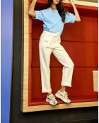 Marisol witte broek met worteluitsnijding