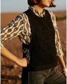 Pull Miro sans manches noir