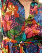 Robe-chemise ample Reeze motif floral hibiscus