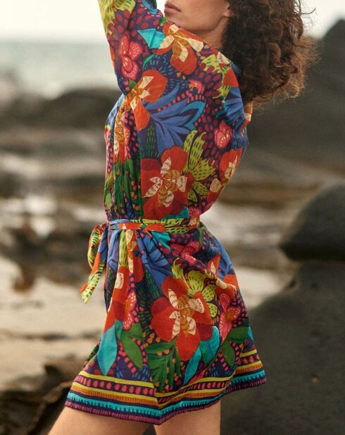 Robe-chemise ample Reeze motif floral hibiscus