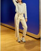 Beigefarbene Hose im Karottenschnitt von Marisol