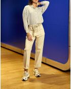 Beigefarbene Hose im Karottenschnitt von Marisol