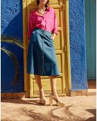 Jeansrock Joana Stone mit ausgestelltem Ausschnitt