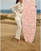 Pantaloni dritti Panama ecru