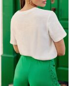 T-shirt Thessa dal taglio dritto ecru