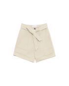 Beige short met revers en hoge taille van Soéli