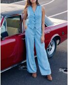 Perline stone rechte broek met hoge taille