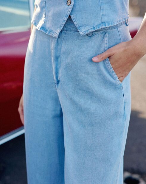 Perline stone rechte broek met hoge taille