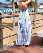 Langes, fließendes Kleid Renza mit Tie & Dye-Print