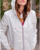 Regenwindjacke dünn und leicht ecru/blau