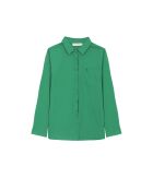 Clony-Hemd aus grüner Baumwollpopeline