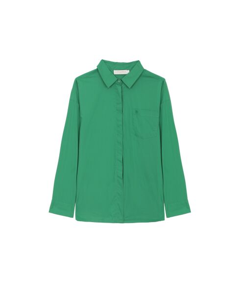 Clony-Hemd aus grüner Baumwollpopeline