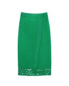 Jolène groene rechte midirok