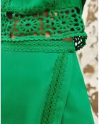 Jolène groene rechte midirok