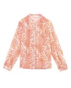 Blouse ample Bolie en georgette tissée lurexée à imprimé floral