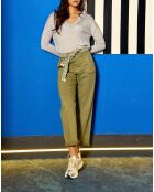 Marisol khakifarbene Hose im Karottenschnitt