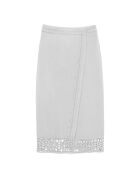 Gonna midi bianca dritta Jolène