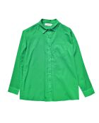 Coralia effen grasgroen los hemd