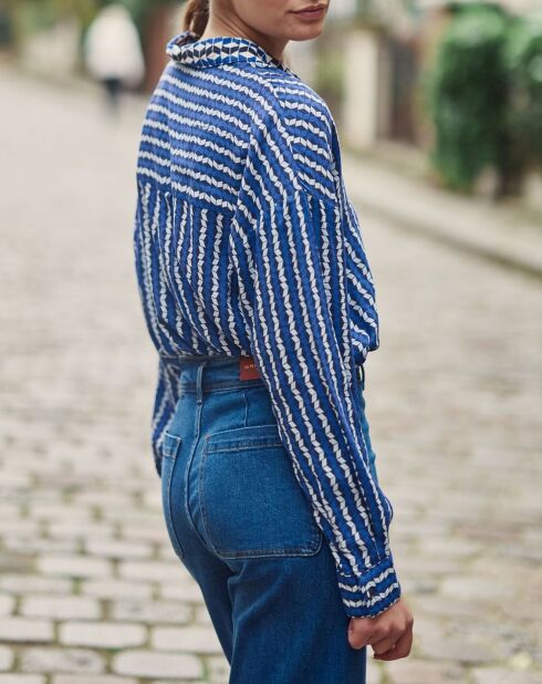 Rechte Chanice blouse met grafische print