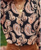 Beily locker sitzende Bluse mit mehrfarbigem Kaschmir-Print