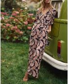 Combinaison pantalon Liana à imprimé cachemire