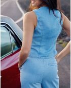 Gilet cintré Vic sans manches stone