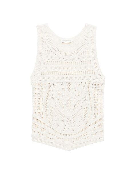 Débardeur coupe droite Daisy écru