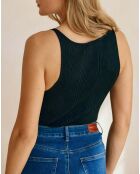 Débardeur en maille Juana noir