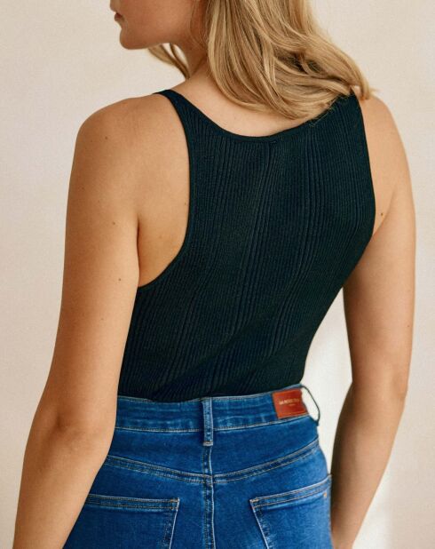 Débardeur en maille Juana noir