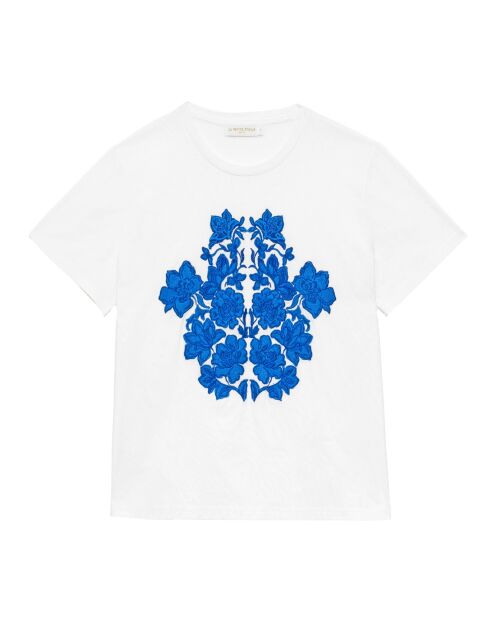 Taima T-Shirt mit geradem Schnitt in Weiß/Blau