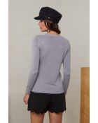 Grauer Alma-Pullover