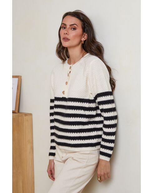 Beiger Iris-Pullover