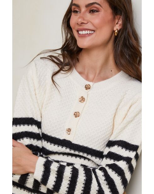 Beiger Iris-Pullover