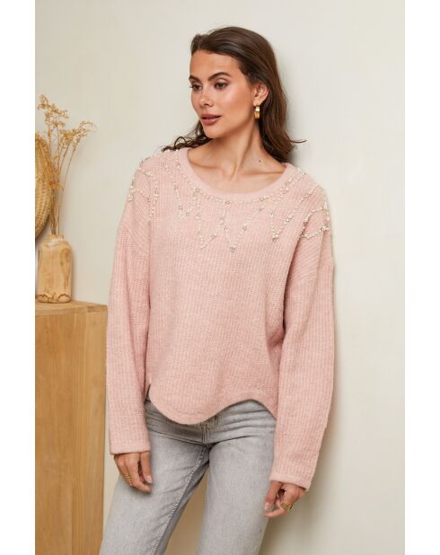 Rosafarbener Pullover Madeleine